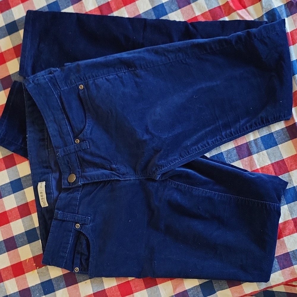 EUC GAP Size 25 / 0 1969 Navy Velvet Lower Rise Skinny Pants